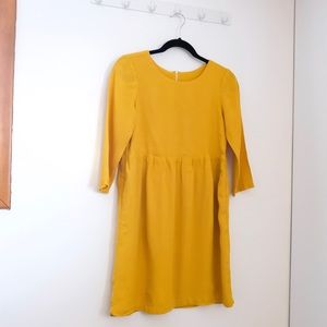 Goldenrod Yellow Rayon Crepe Dress Petite